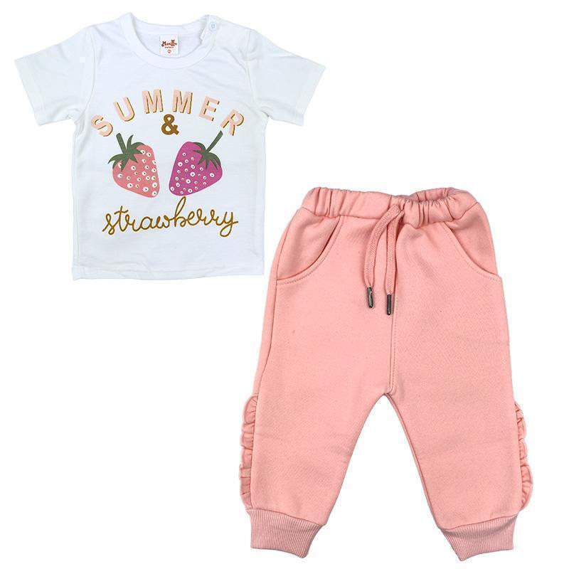 Conjunto de niña bebe AURORA FRESA